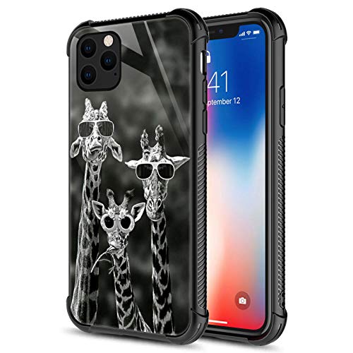 Black And White Funny Giraffe Family