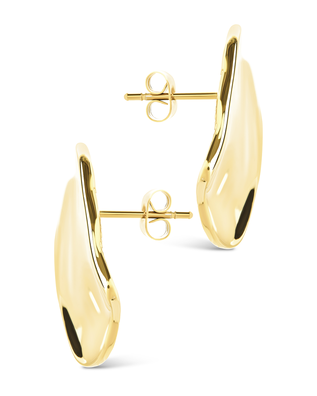 Sterling Silver Vivien Molten Square Statement Stud Earrings for Women - Elegant Fashion Jewelry Gift for Her - Perfect for Parties, Weddings & Everyday Wear