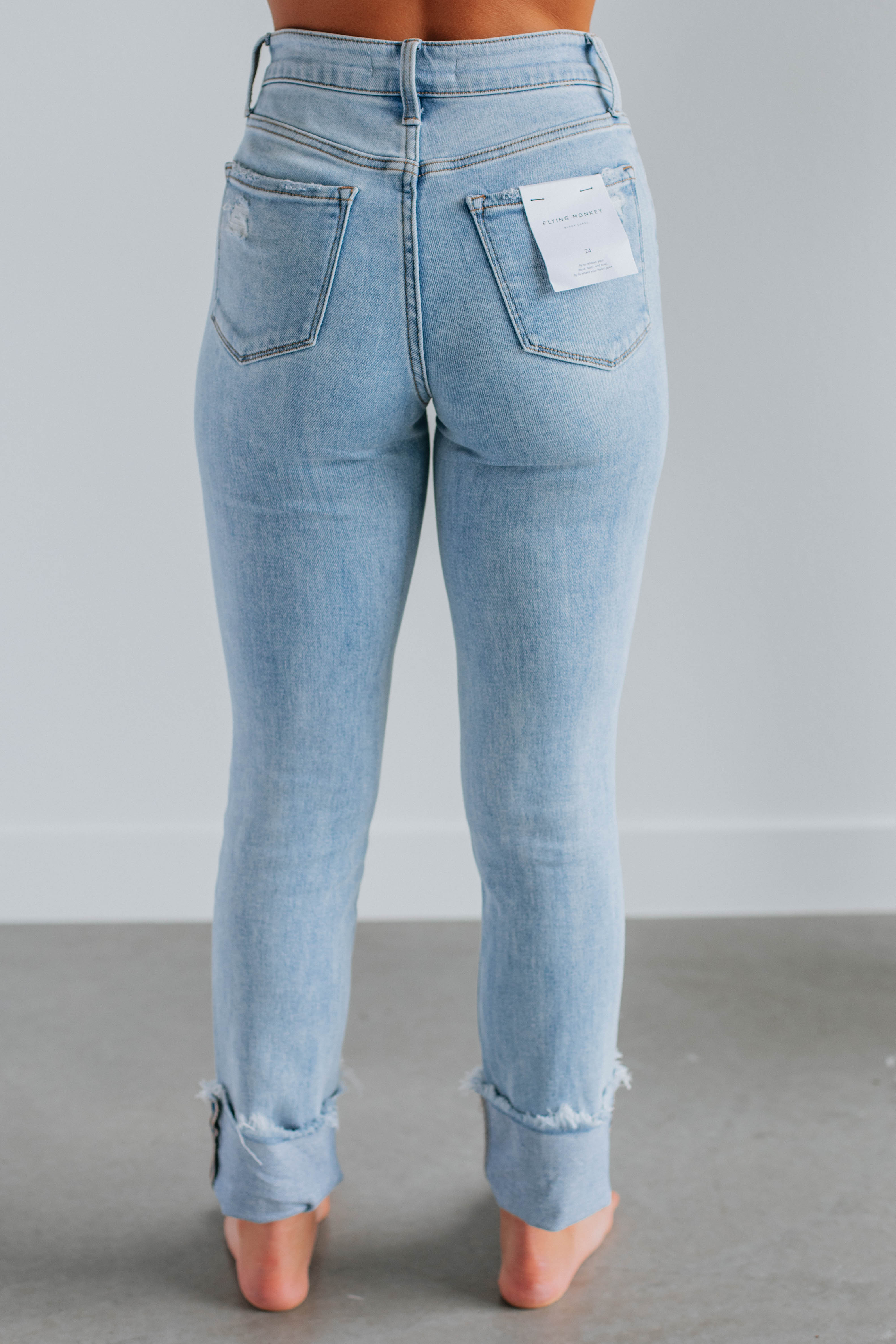 Bree Flying Monkey Women's High Waist Skinny Jeans - Stretch Denim Pants for Casual Wear & Night Out