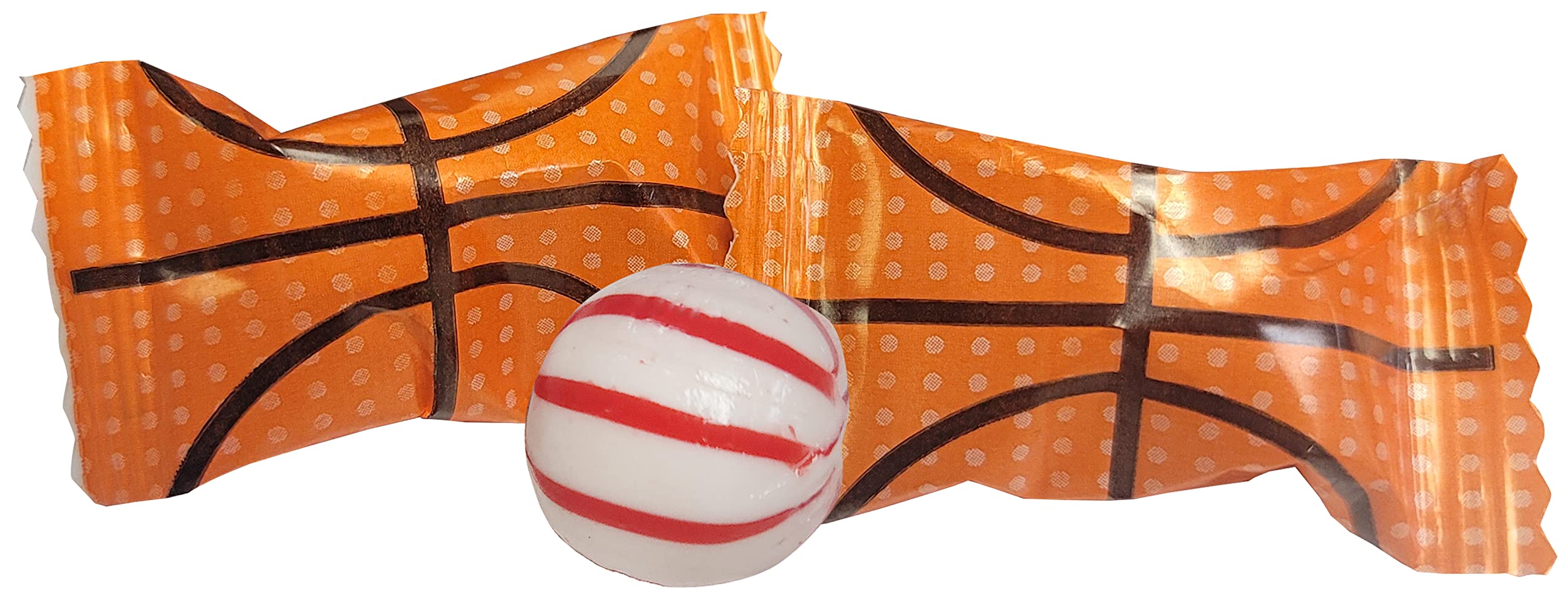 Basketball Themed Peppermints - 100 Count Sports Mint Candy for Games, Parties & Gifts | Bulk Wrapped Mints for Basketball Fans & Team Events