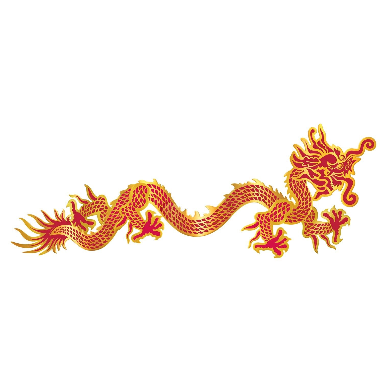 12 Pack Beistle 3 ft. Jointed Dragon Party Decorations - Halloween, Chinese New Year, Birthday Party Supplies for Home & Outdoor Events