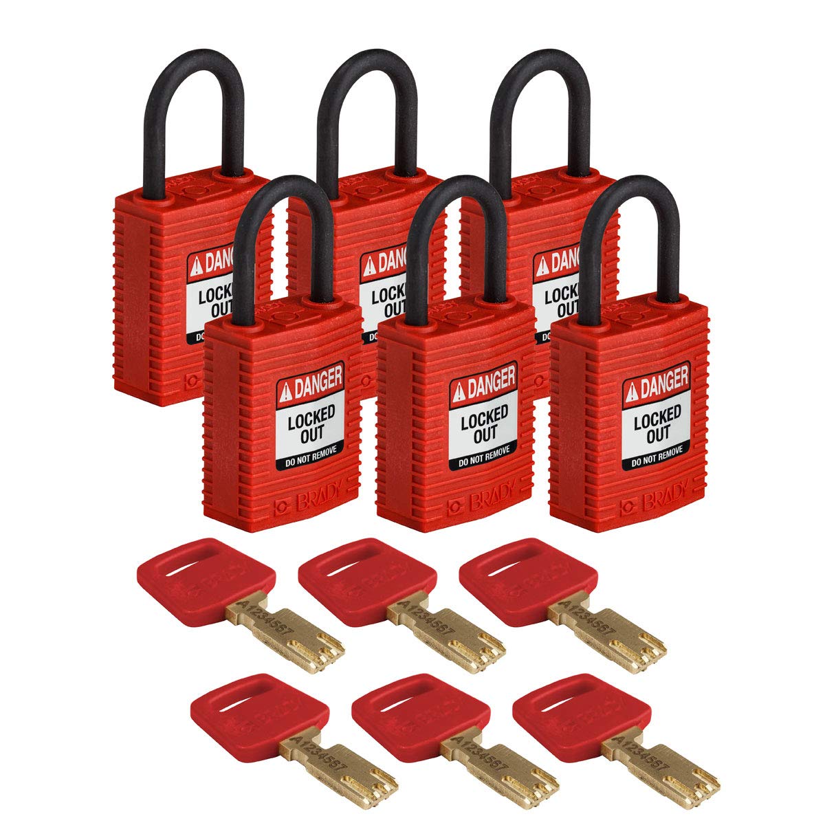 Brady SafeKey Lockout Padlock - 1.0