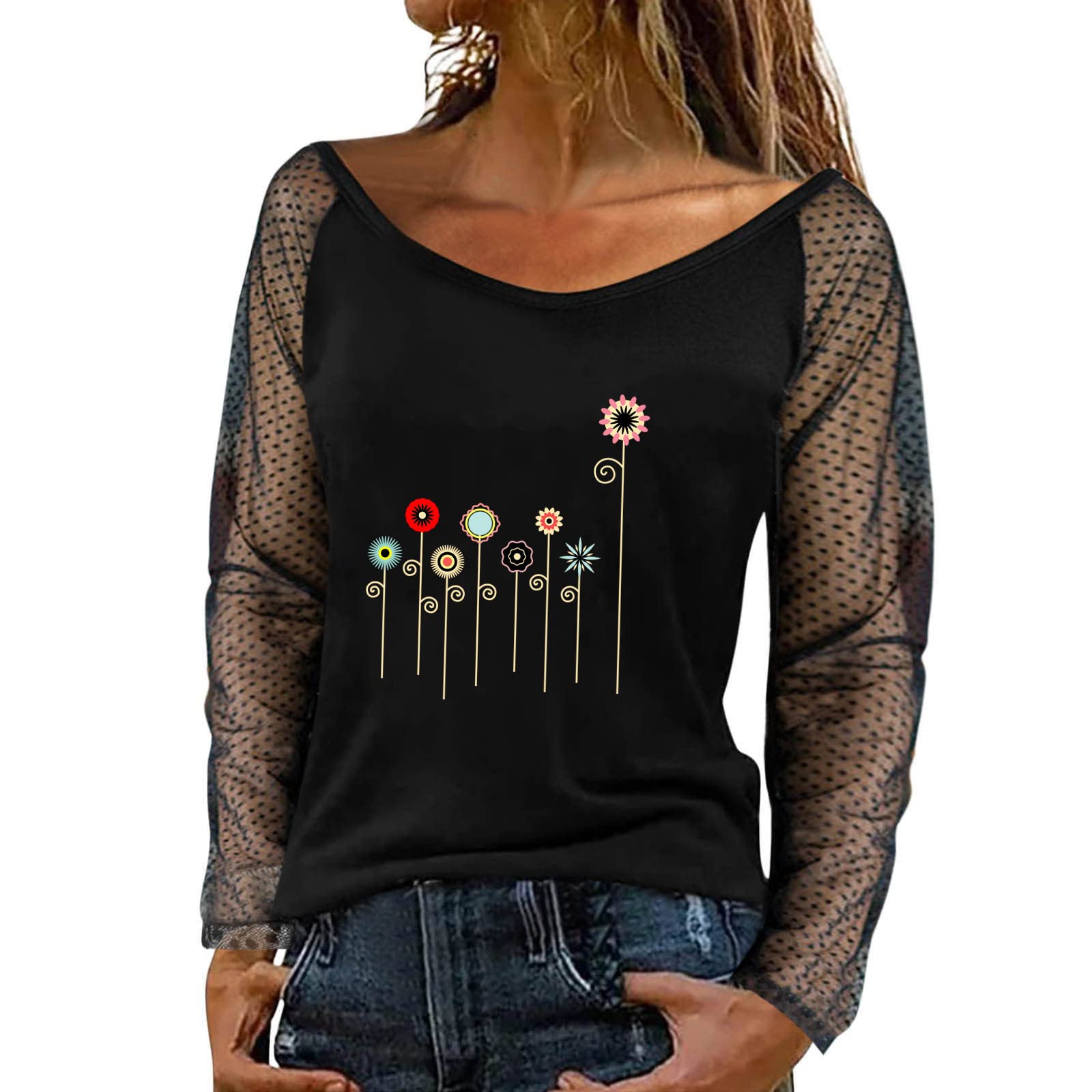 Women's Workout Tops & Summer Fashion Blouses 2023 - Off Shoulder Tshirts, Tunics & Tank Tops for Yoga, Gym & Casual Wear