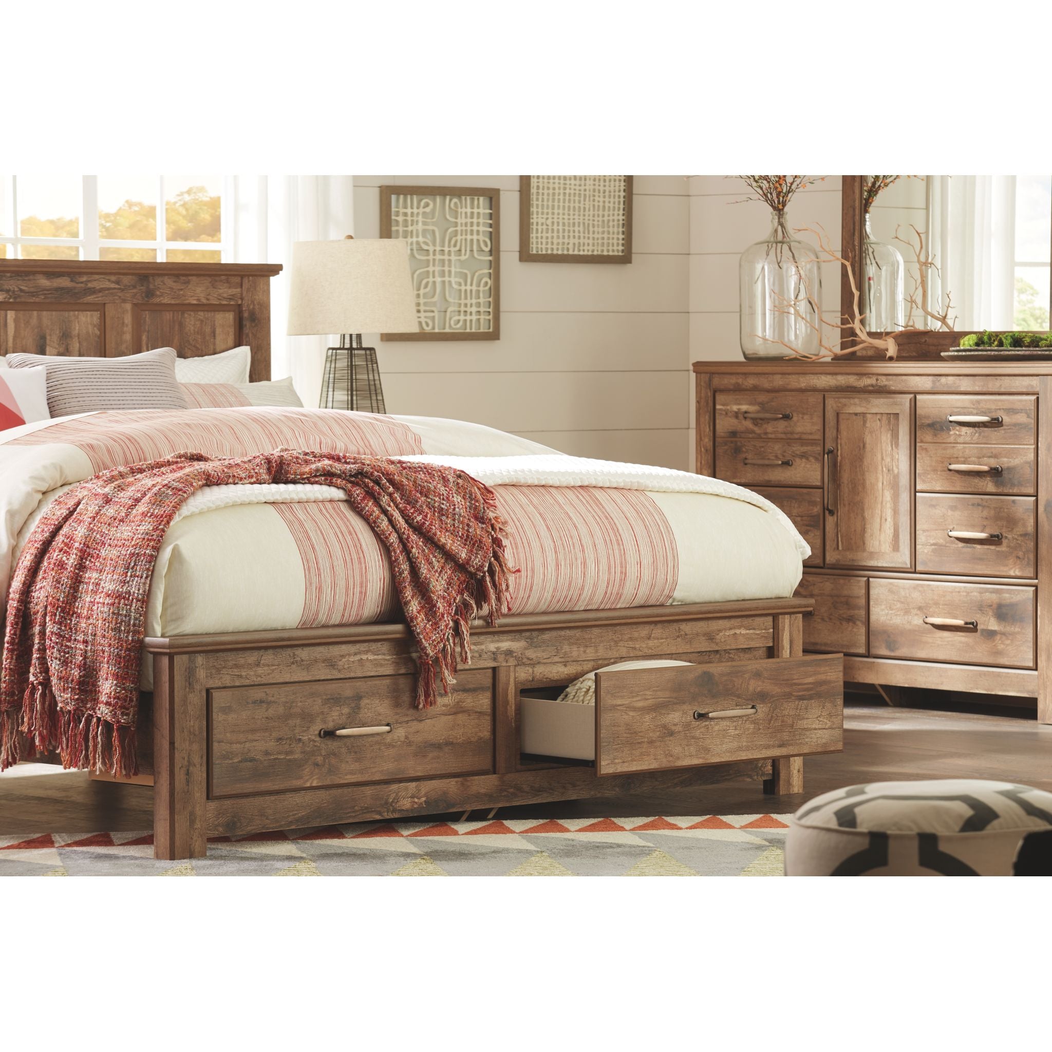 Blaneville California King & King Size Headboard - Brown Wooden Bed Frame Headboard for Master Bedroom, Guest Room, and Luxury Home Decor