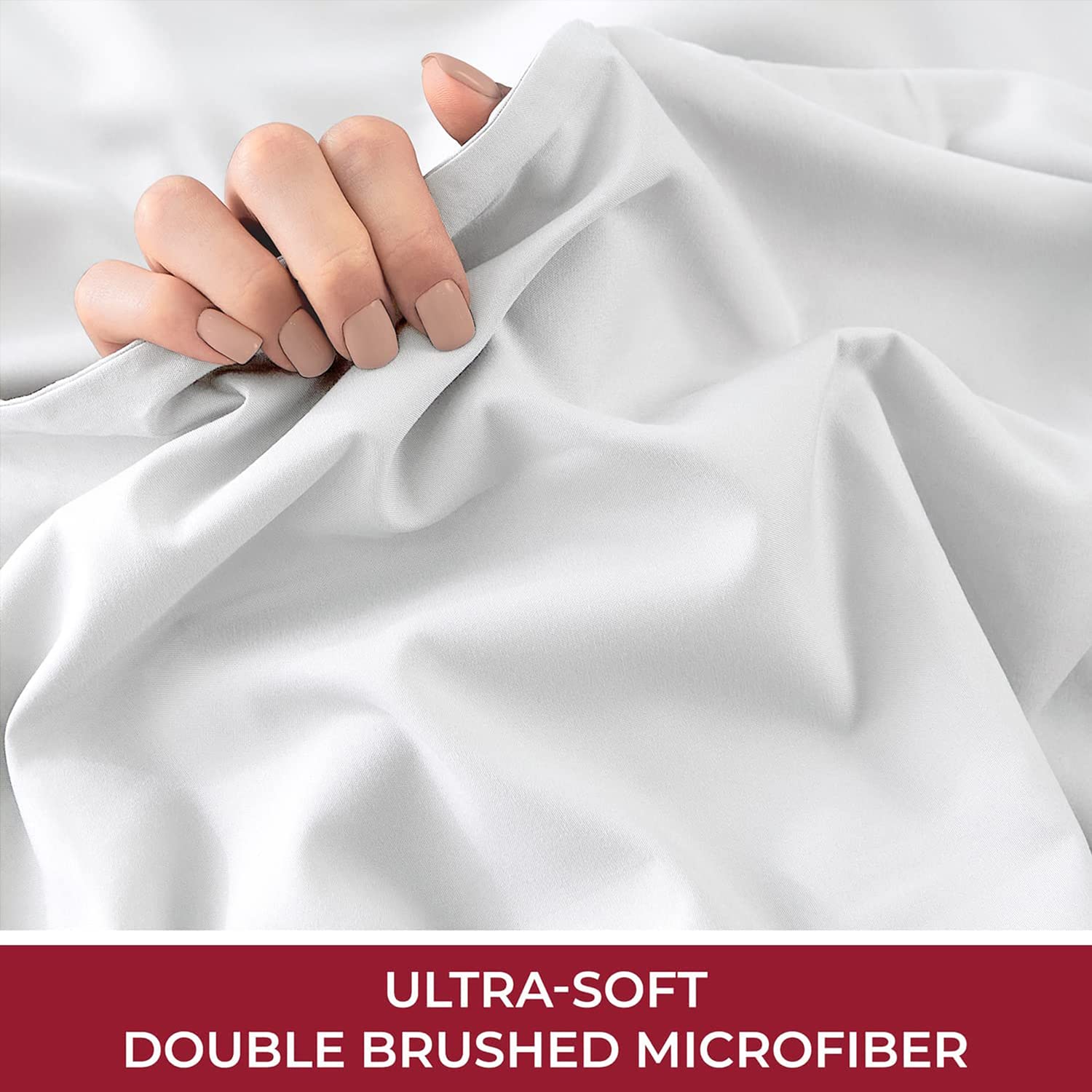 Mellanni King Size Fitted Sheet - Ultra Soft Cooling Bed Sheet with 16