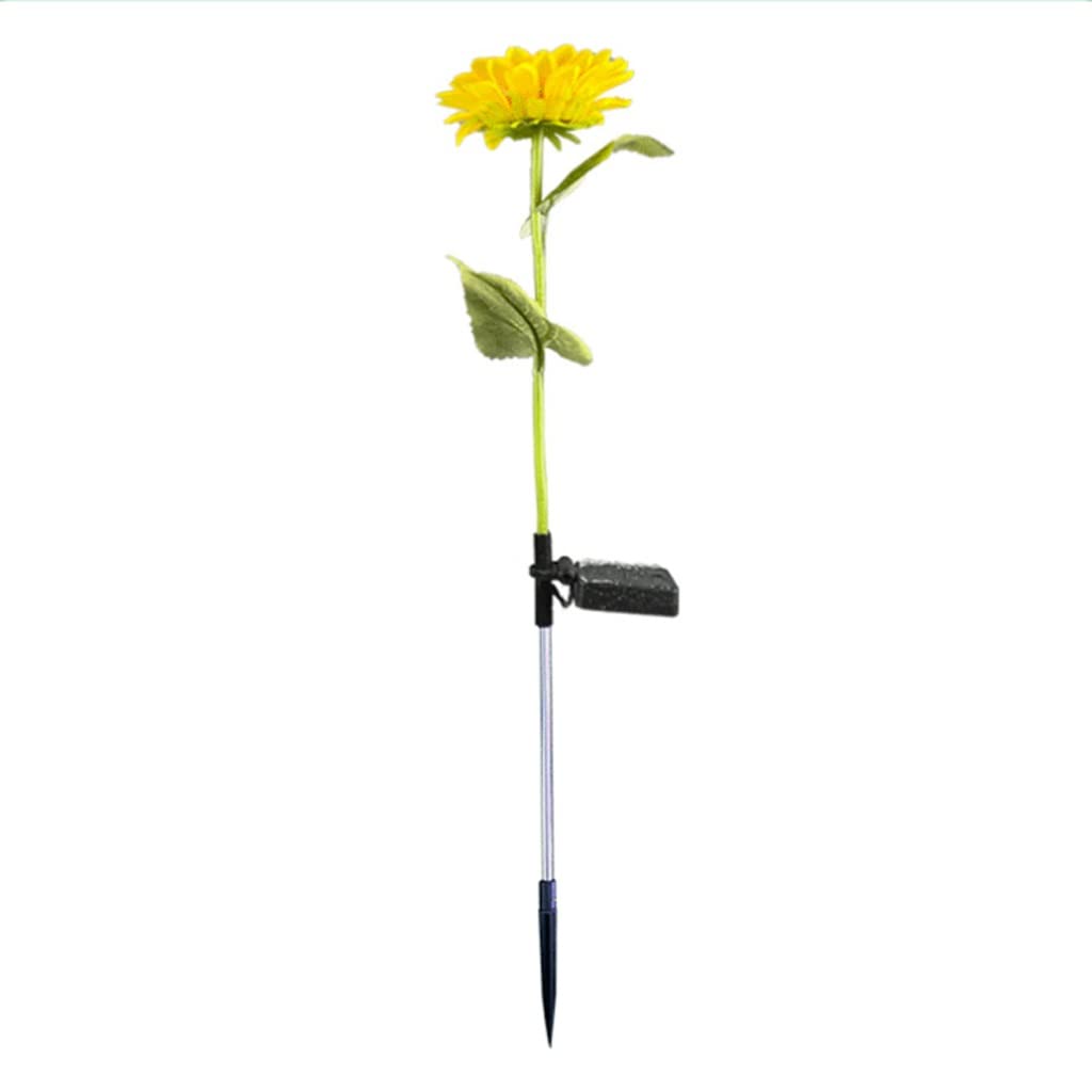 Solar Powered LED Sunflower Garden Lights - Waterproof Outdoor Landscape Lighting for Lawn, Pathway, Yard Decoration | Warm White Simulation Lantern with Ground Spike