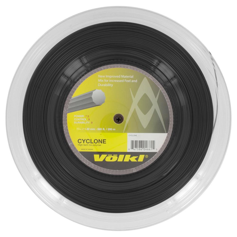Cyclone 15L Tennis String Reel Black - Premium Polyester Tennis String for Durability & Spin | Perfect for Tennis Players & Stringing Machines