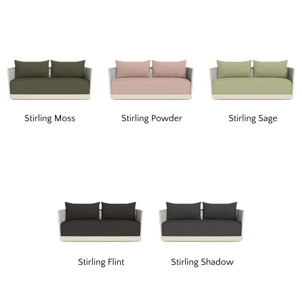 Antigua Outdoor 2-Seat Patio Sofa Set - Waterproof Wicker Furniture for Garden, Balcony, or Poolside Relaxation