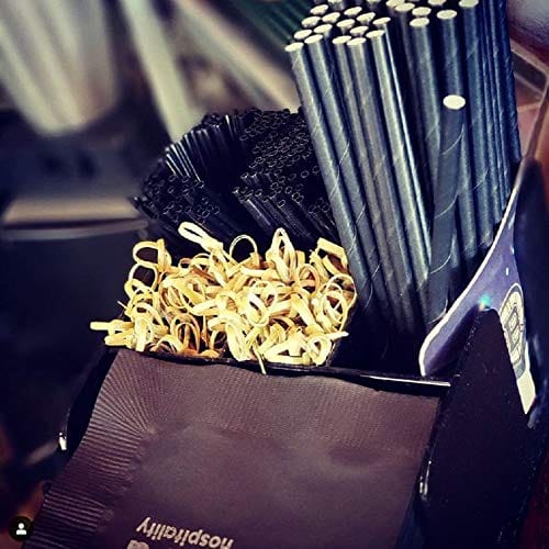 100 Black Biodegradable Paper Straws - Eco-Friendly Drinking Straws in Bulk for Parties, Weddings & Restaurants | Perfect for Cocktails, Smoothies, Milkshakes & Beverage Stirring