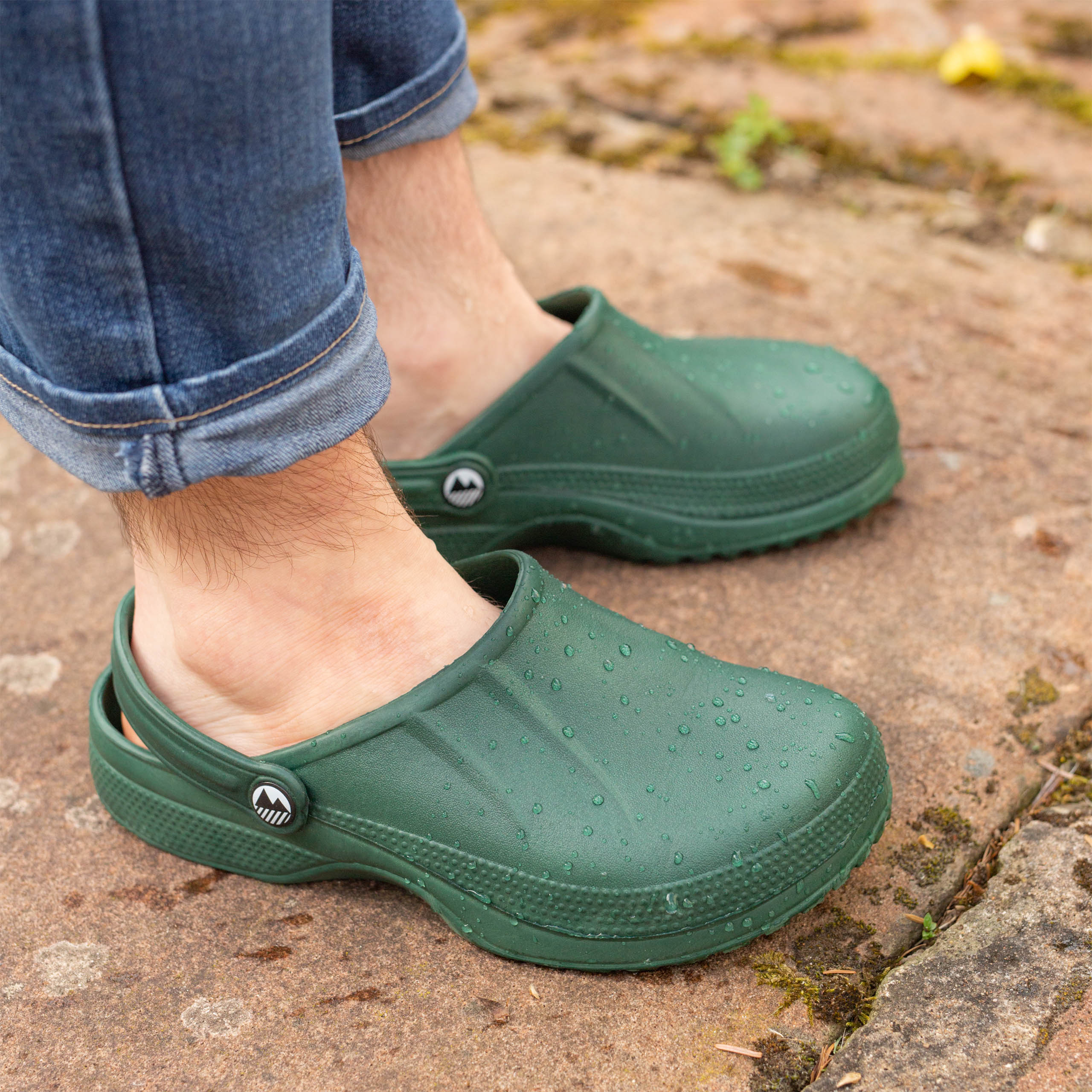 Men's Allonby Classic Garden Clogs - Wide Fit Comfortable Slip-On Shoes for Outdoor Work, Gardening & Beach Use