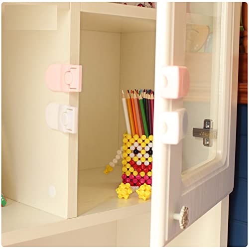 Baby Proofing Safety Locks - 2 Pack White ABS Plastic Multi-Use Adhesive Straps (68mm/2.68