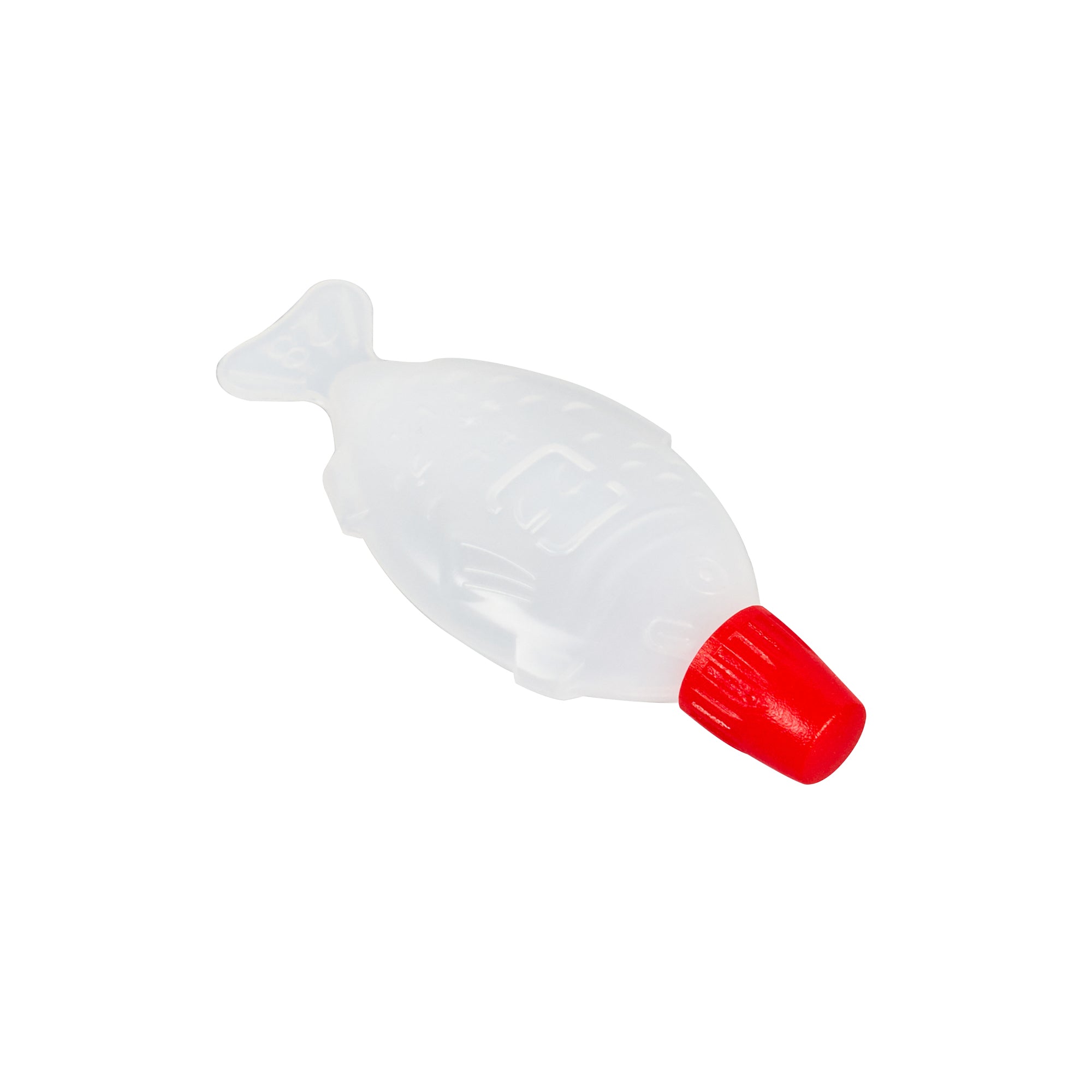 Bento Tek 3mL Clear Plastic Fish Soy Sauce Bottles with Red Cap - 2.25