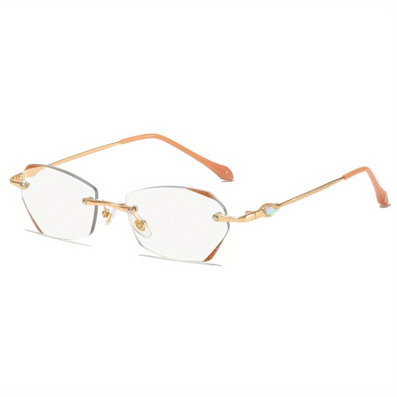Ultra Lightweight Anti-Blue Light Rimless Reading Glasses for Presbyopia - Perfect for Computer Work, Reading & Screen Time