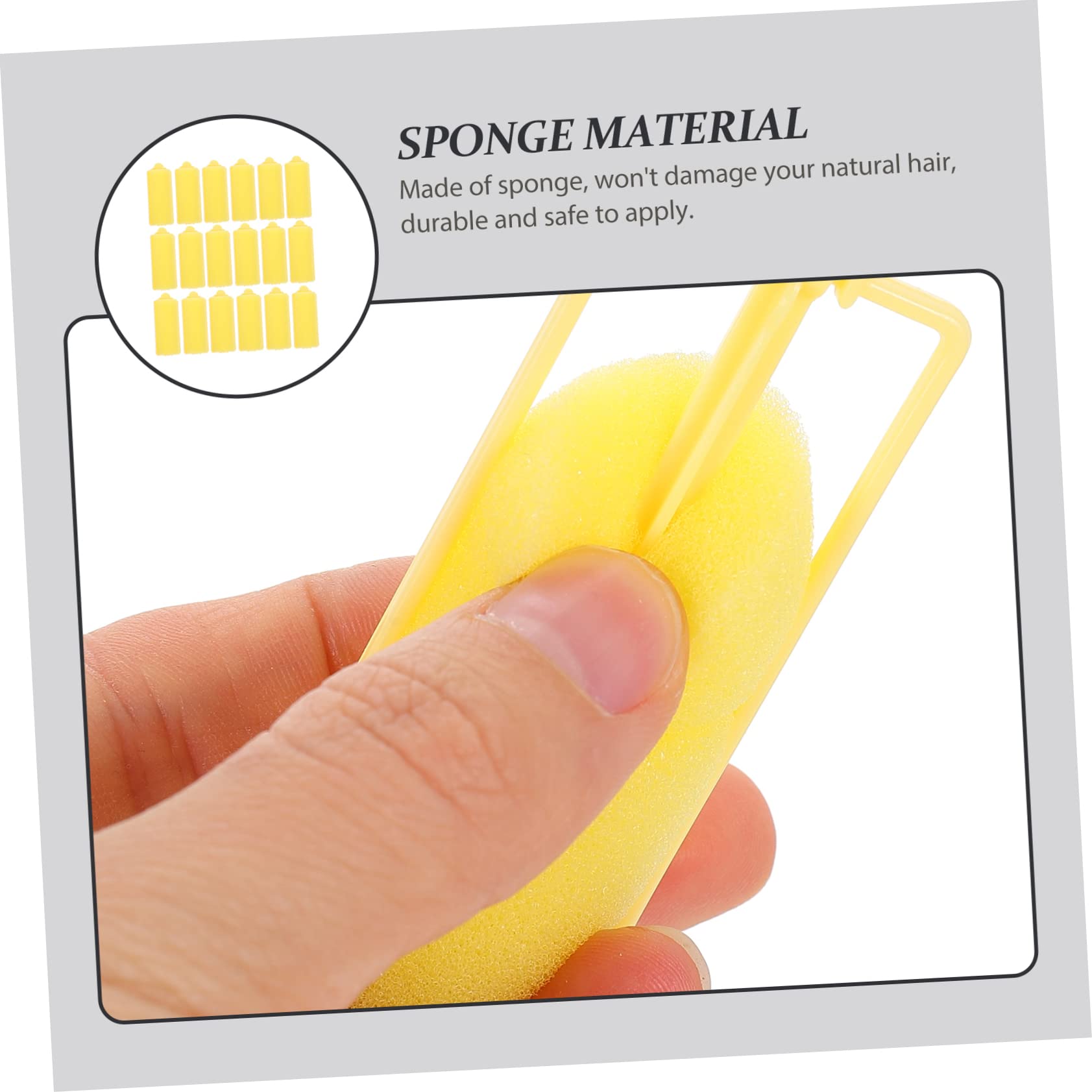 Minkissy 20pcs Sponge Hair Rollers for Long Hair - Overnight Non-Heat Curling Bands, No Damage Hair Styling Tools for Soft Waves & Curls - Perfect for Home, Salon, Travel & Special Occasions