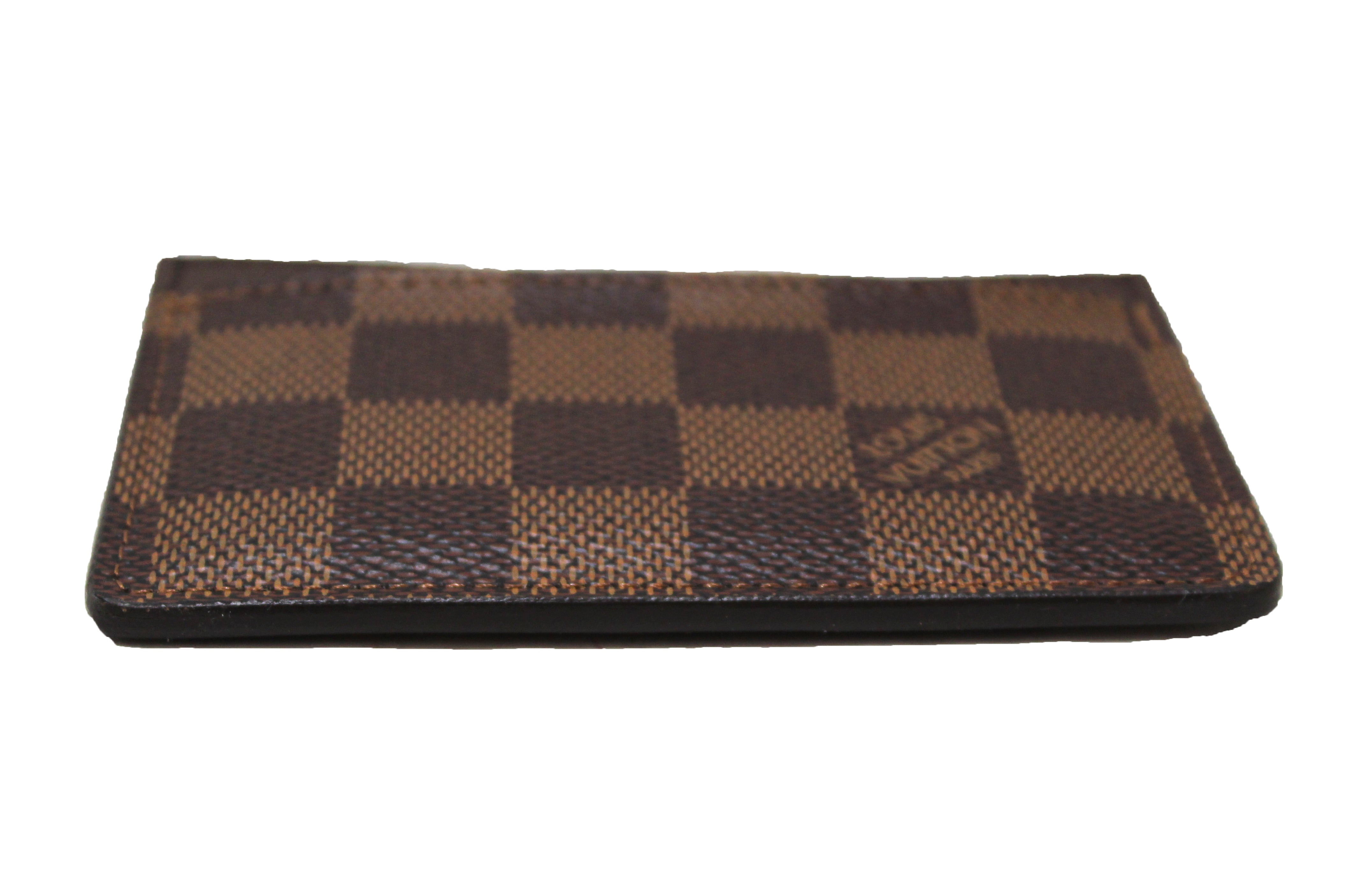 Authentic Louis Vuitton Damier Ebene Canvas Card Holder Wallet - Slim RFID Blocking Credit Card Case for Men & Women - Perfect for Travel, Business & Everyday Use