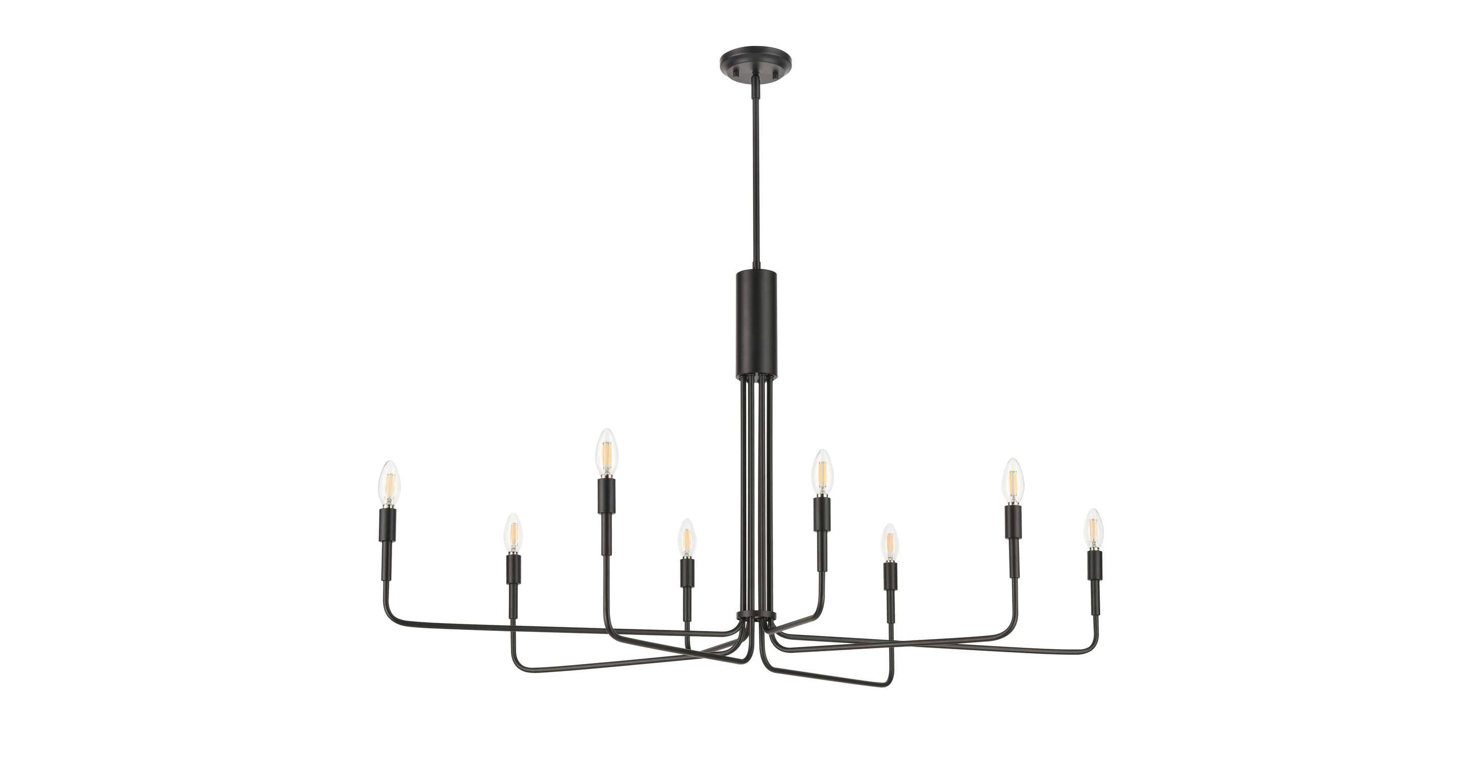 Bella 8-Light Modern Chandelier - Elegant Crystal Ceiling Light Fixture for Dining Room, Living Room & Bedroom Decor
