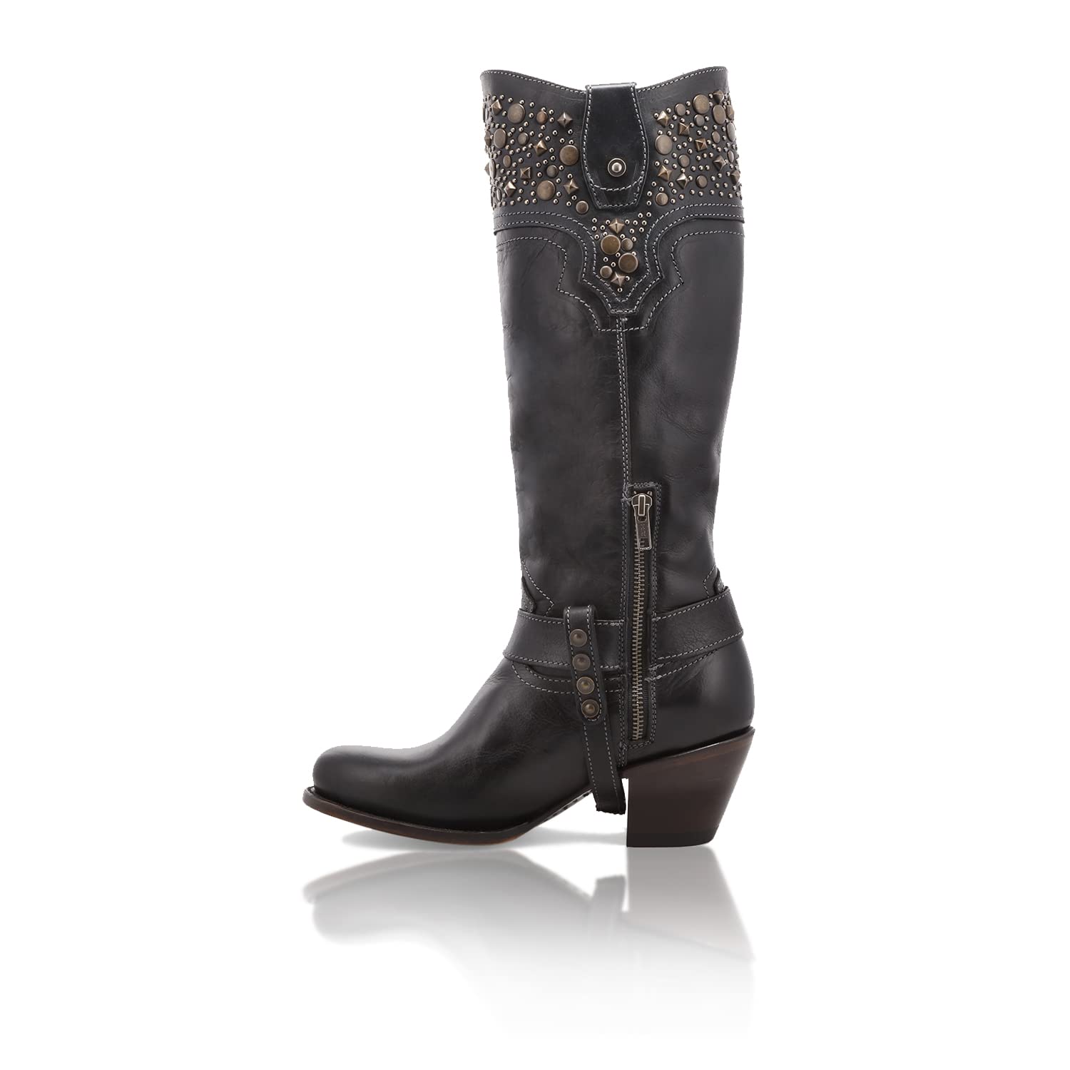 Black Star Women's Levelland Western Knee High Boots - 15” Full-Grain Leather Vamp & Shaft, CellSole® Cushioned Footbeds, Leather Lined Interior | Perfect for Country Dancing, Rodeos & Western Fashion
