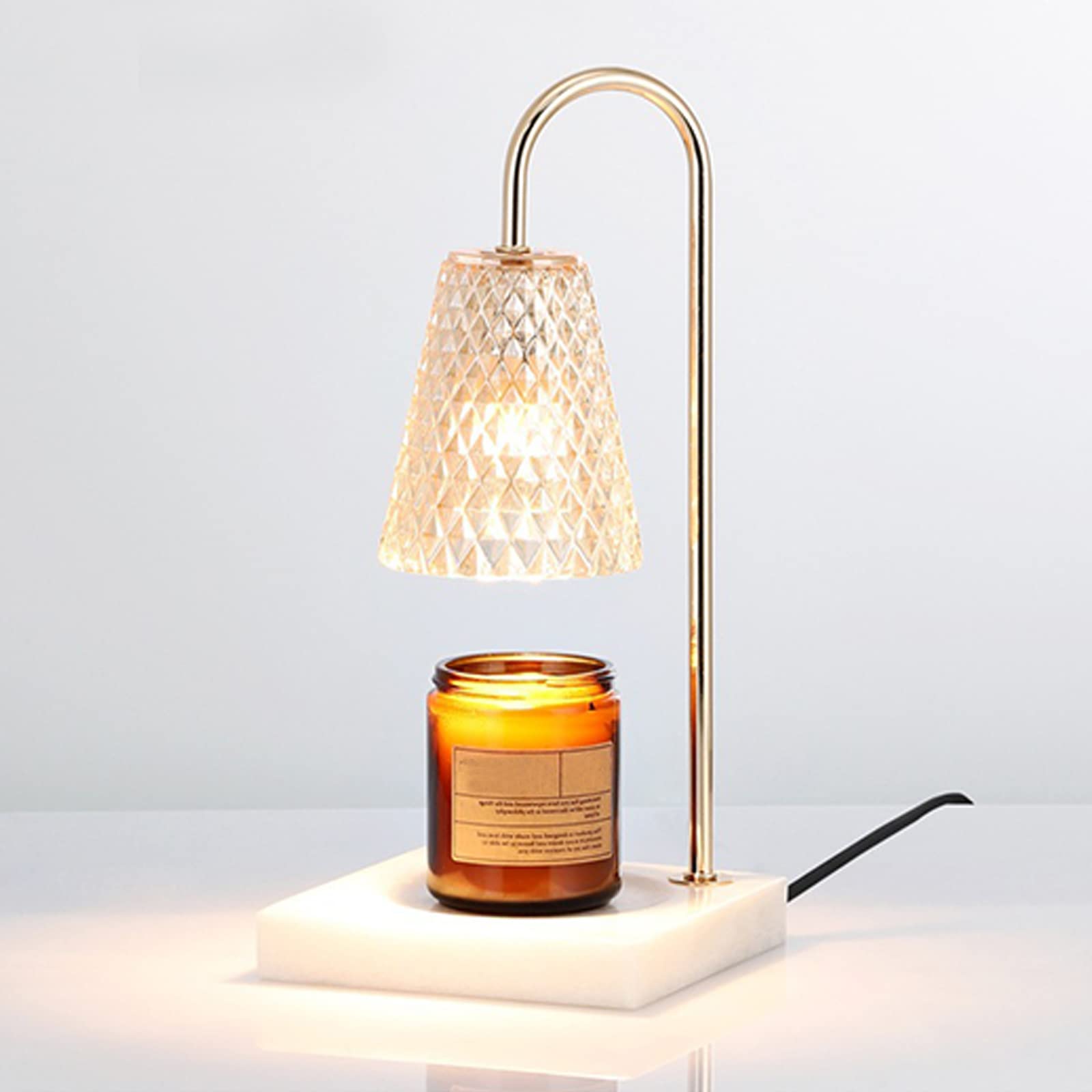 Electric Aromatherapy Wax Warmer Lamp - Dimmable Scented Candle Melter with 2 Bulbs for Home, Bedroom, Office | Relaxing Ambiance & Stress Relief | White Decorative Lighting for Spa Nights, Romantic Dinners & Cozy Evenings