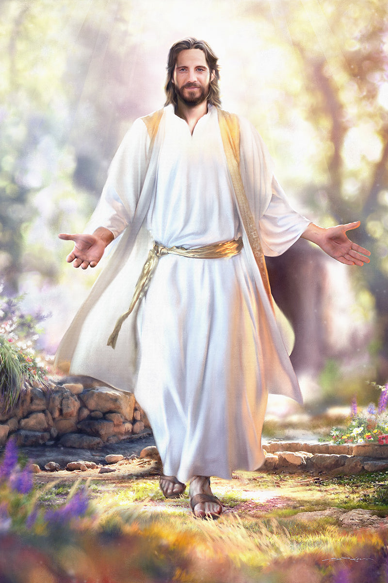 Easter Christian T-Shirt 'He Is Risen' by Eric Boden - Religious Apparel for Church, Bible Study & Easter Celebrations