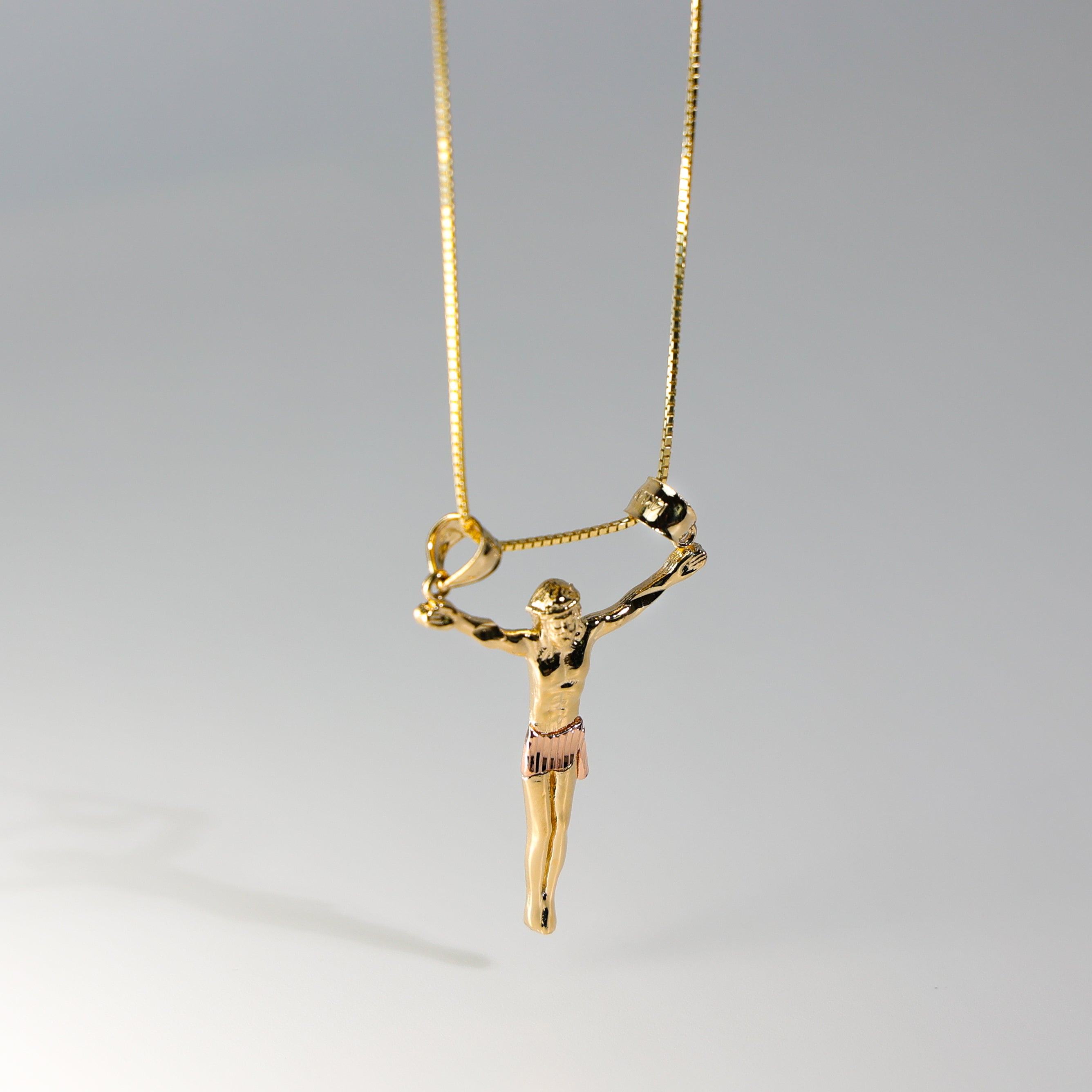 Gold Large Jesus Christ Body Pendant Necklace - Model 0087 - Religious Jewelry for Men & Women - Perfect for Church, Baptism, Weddings & Daily Faith Wear
