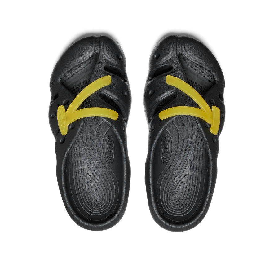 Unisex Yogeez Clogs - Comfortable Slip-On Shoes for Men & Women | Black/KEEN Yellow | Perfect for Gardening, Beach, and Casual Wear