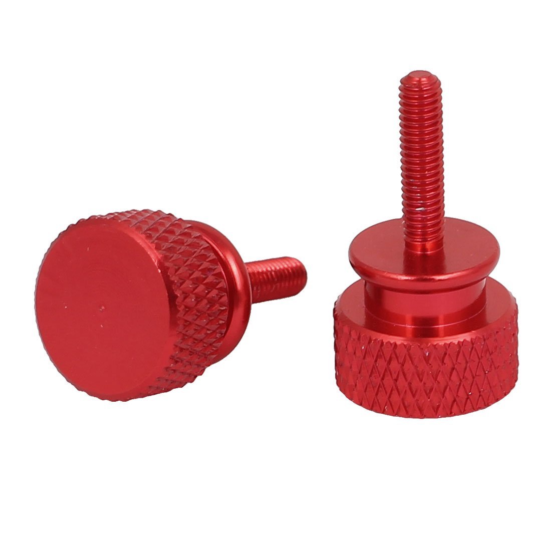 M3 x 12mm Knurled Aluminum Alloy Computer Case Screws - Red Wine Color (Pack of 10) - Perfect for PC Building & Hardware Upgrades