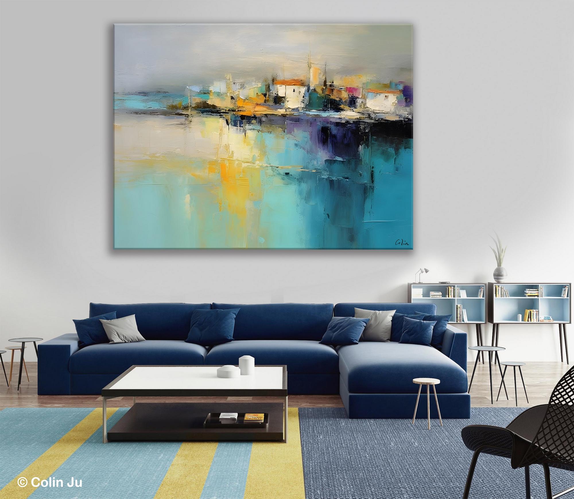 Extra Large Abstract Landscape Wall Art Paintings for Bedroom - Modern Original Canvas Artwork - Perfect for Living Room, Office & Home Decor