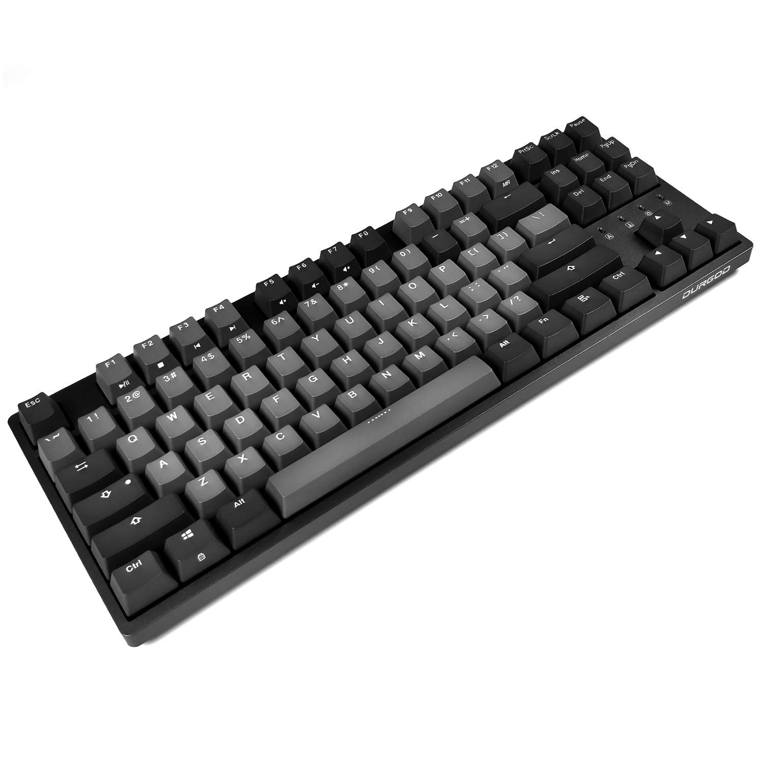 DURGOD Taurus K320 TKL 87-Key Mechanical Gaming Keyboard with Cherry MX Brown Switches, Double Shot PBT Keycaps, NKRO, USB Type-C (Space Gray, ANSI Layout) - Perfect for PC Gaming, Office Work & Typing Enthusiasts
