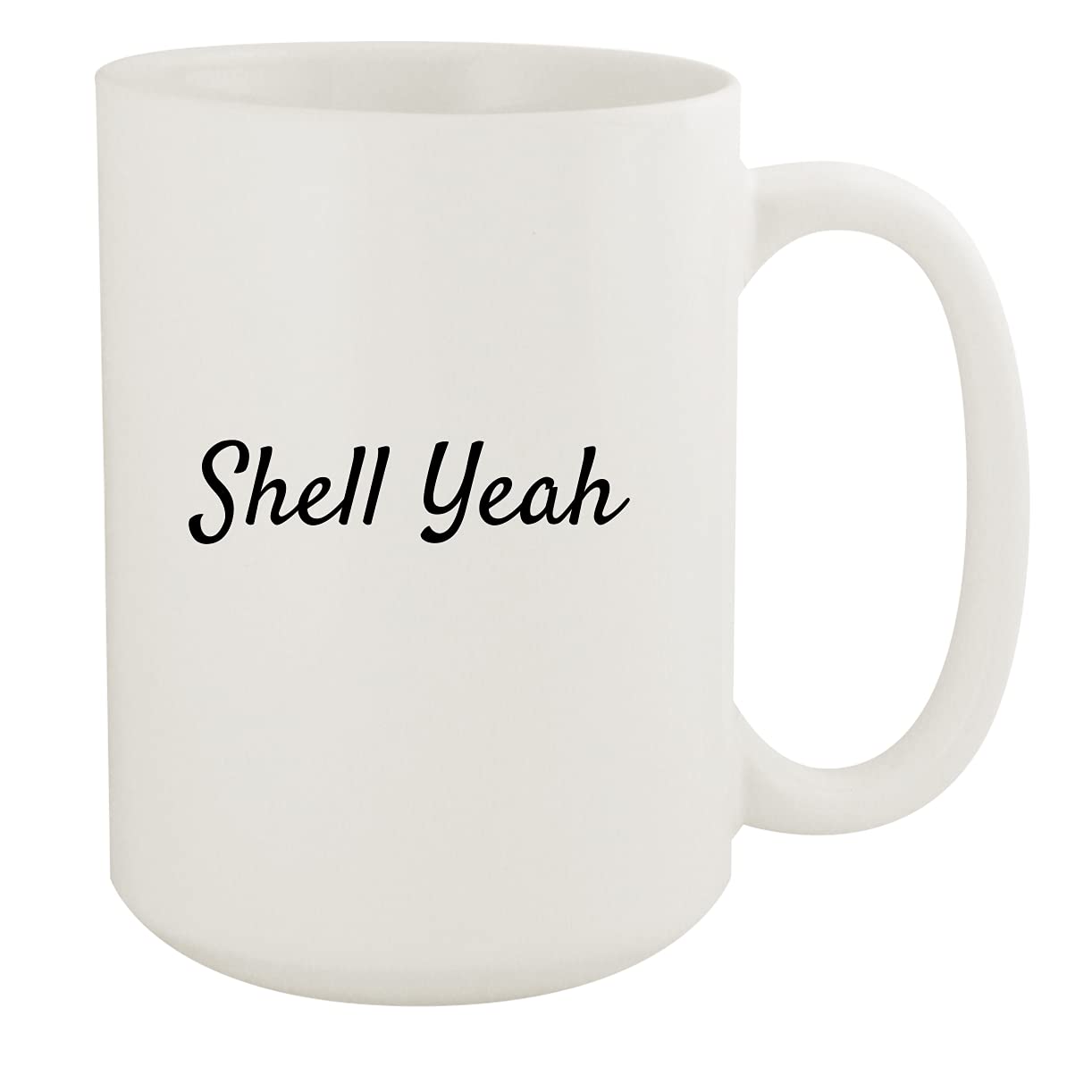 Shell Yeah - Premium 15oz White Ceramic Coffee Mug, Dishwasher & Microwave Safe - Perfect for Home, Office, or Gift Giving