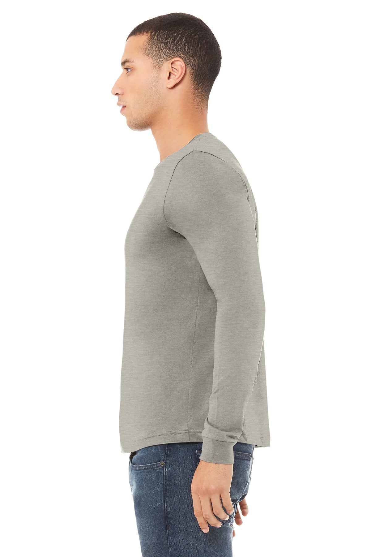 Bella Canvas Unisex Heather Long Sleeve T-Shirt - Soft Stone Cotton Tee for Men & Women - Perfect for Casual Wear, Layering & Everyday Comfort