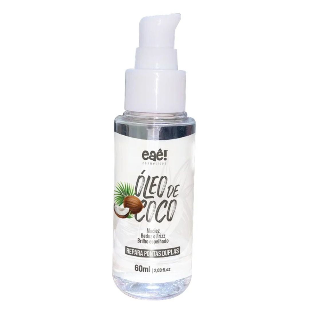 Organic Coconut Oil for Hair & Skin - 60ml / 2 fl oz by Eaê Cosmetics | Natural Moisturizer for Dry Hair, Face & Body Care | Perfect for DIY Beauty Treatments & Massage