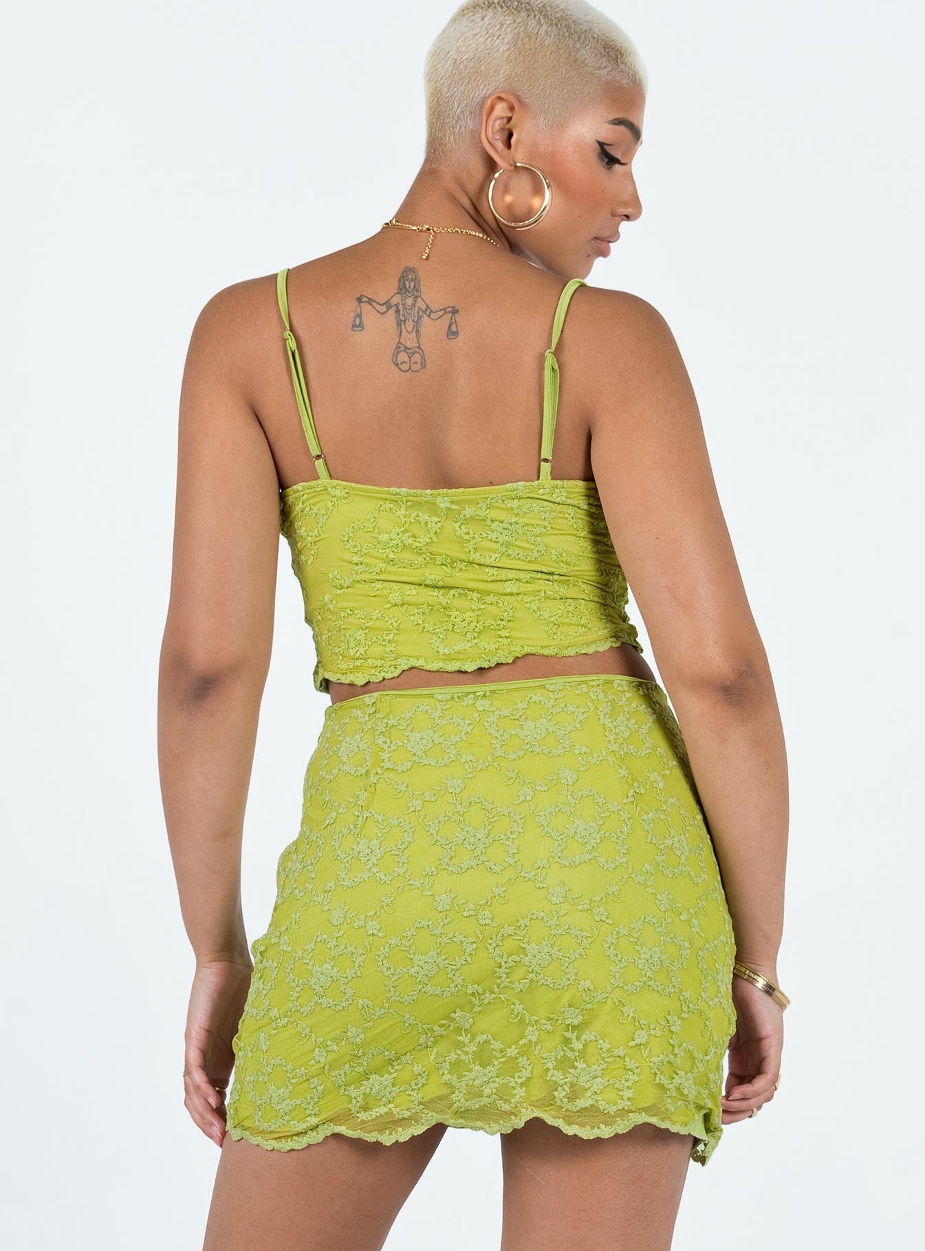 Basildon Mini Skirt for Women - Green A-Line Denim Skirt | Perfect for Casual Outings, Date Nights & Summer Fashion