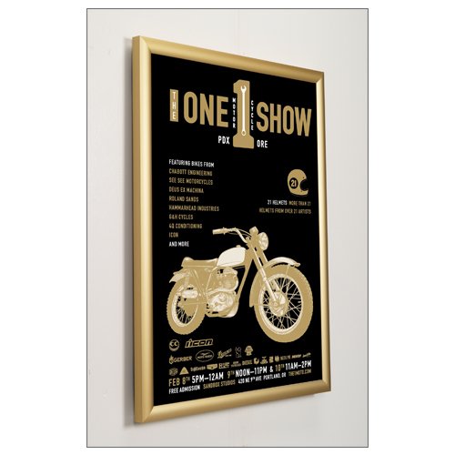 30x40 Poster Frame with Wide Face Metal Frame - Contemporary Black Profile for Wall Art, Photos, and Posters - Perfect for Home, Office, or Gallery Display