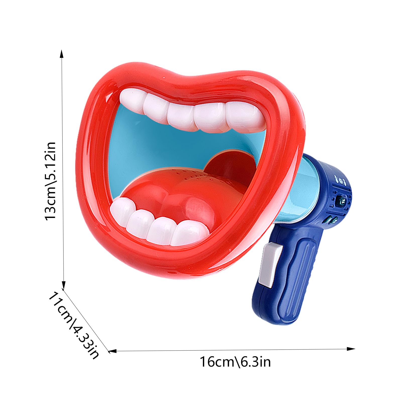 Kaarr Megaphone Voice Changer for Kids - Large Mouth Amplifier with Horns & Sound Effects - Fun Microphone Toy for Parties, Outdoor Play & Pretend Games - Great Gift for Boys & Girls