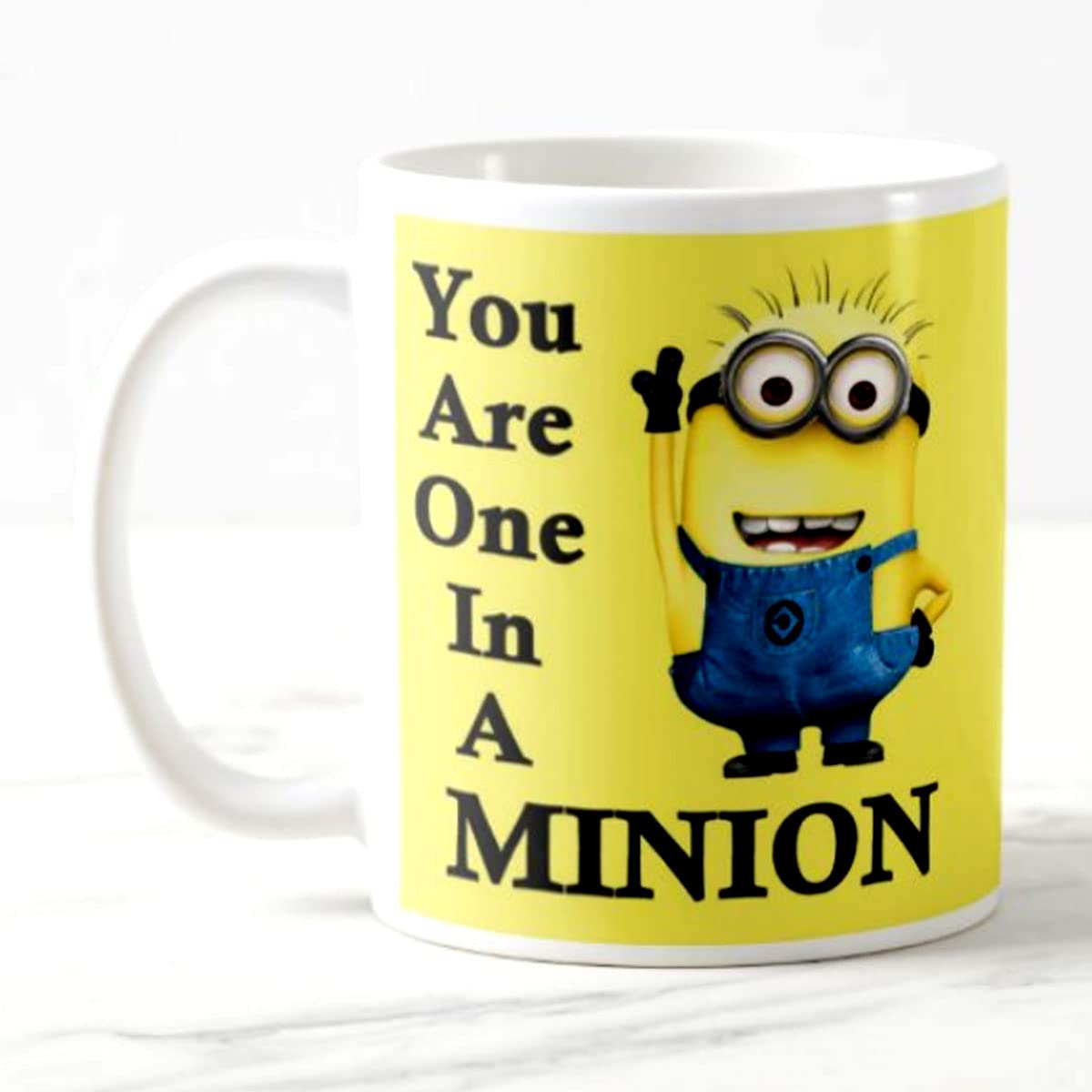 One in A Minion Ceramic Coffee Mug - 330ml Funny Minions Themed Cup for Kids, Friends, Birthday & Holiday Gifts - Perfect for School, Office, or Home Use