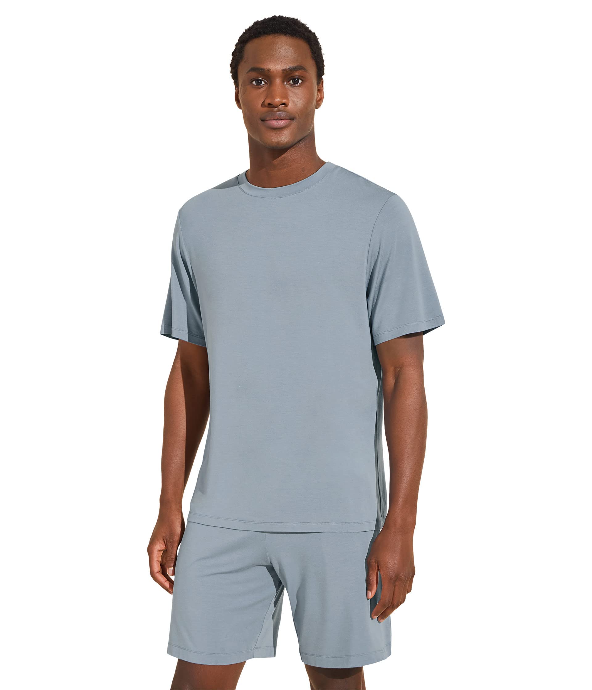 Eberjey Men's Henry Short Pajama Set - Soft Cotton Sleepwear for Men, Comfortable Lounge Pajamas for Relaxing at Home or Traveling