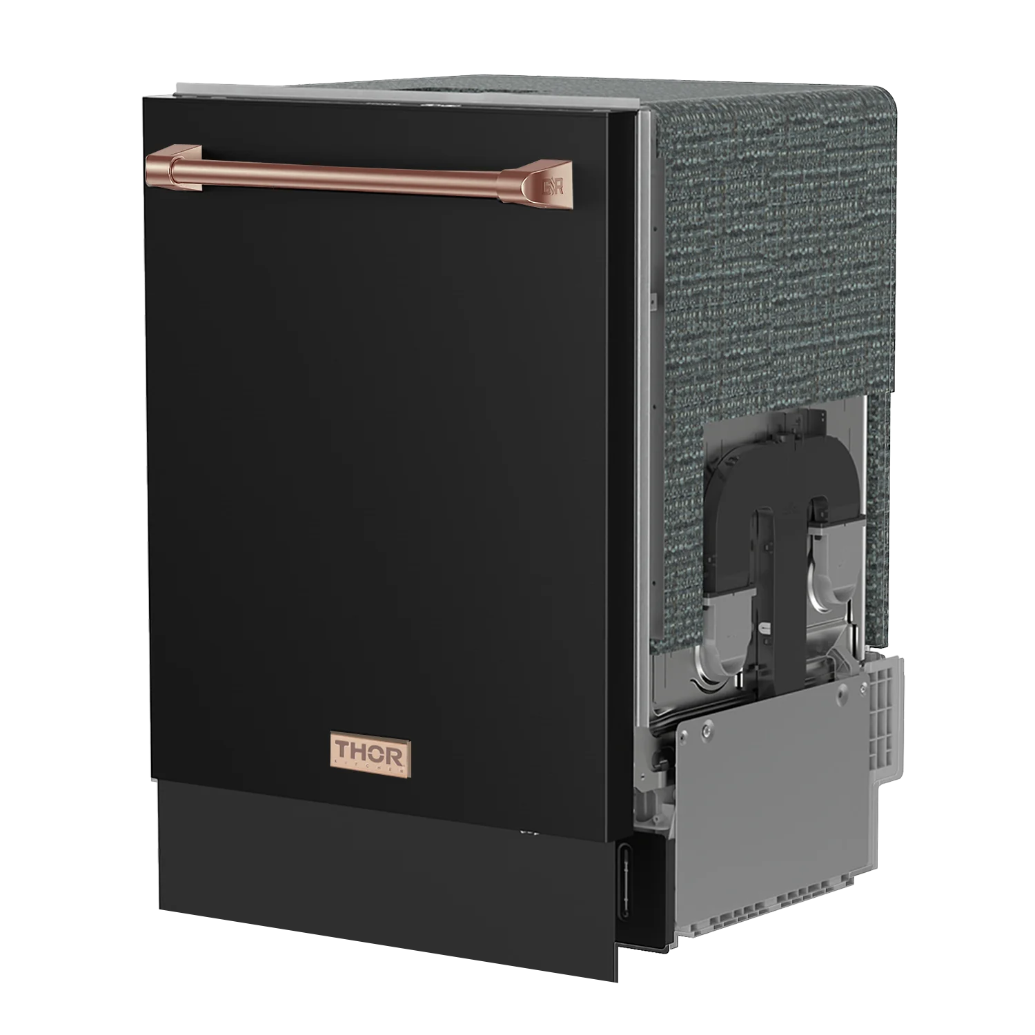 Gordon Ramsay by THOR Kitchen 24 Inch Built-In Dishwasher in Rose Gold - Energy Star Certified, Ultra Quiet Operation, 14 Place Settings (Model DW24X8BA00 RSG) - Perfect for Modern Kitchens and Open-Concept Homes