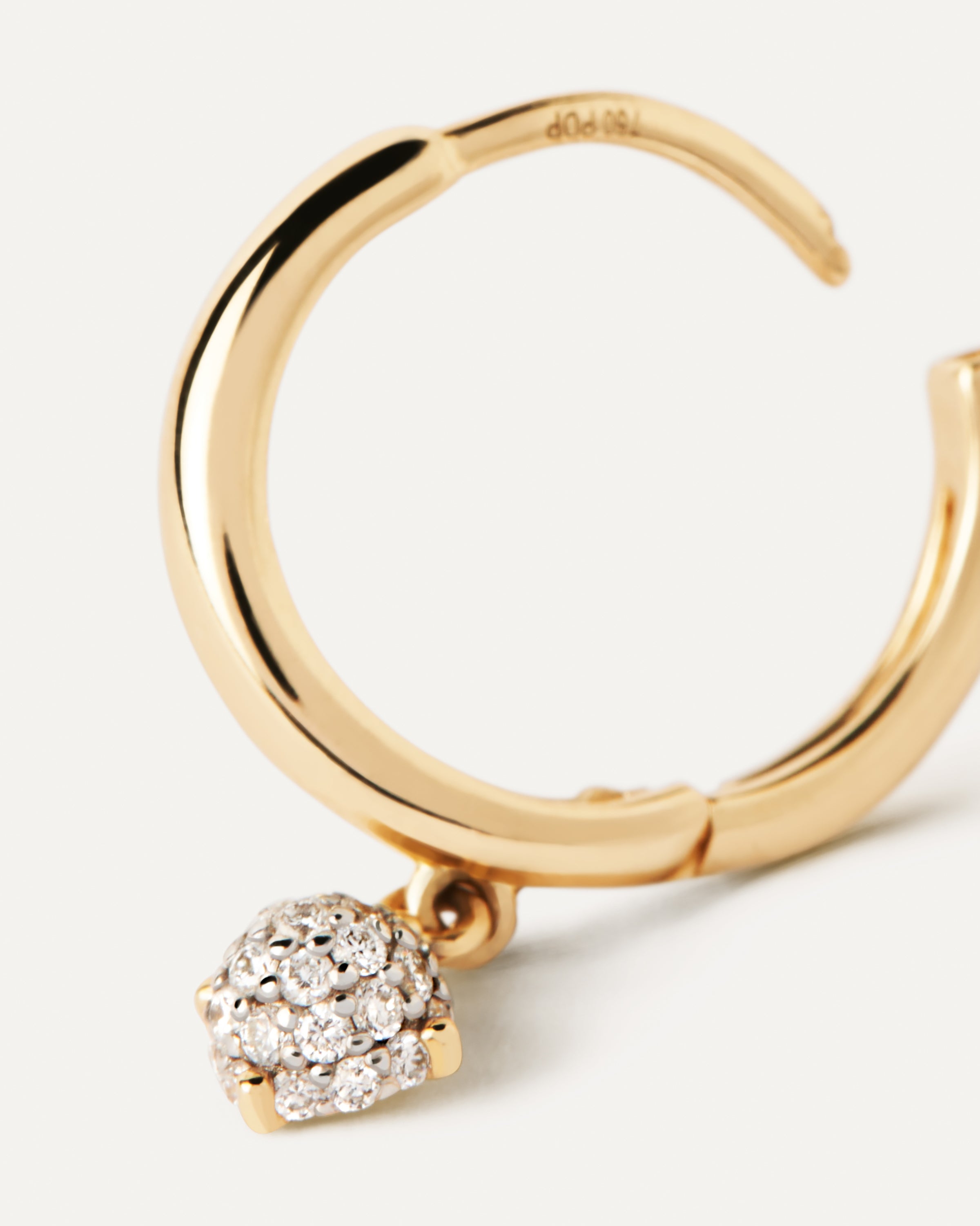 14K Gold Diamond Hoop Earrings for Women - Elegant Dona Hoops for Everyday Wear & Special Occasions