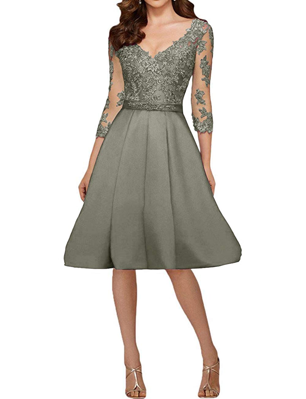 Elegant V-Neck Mother of the Bride Dress - Formal Evening Gown for Weddings, Prom & Special Occasions | Perfect for Wedding Ceremonies, Receptions & Black Tie Events