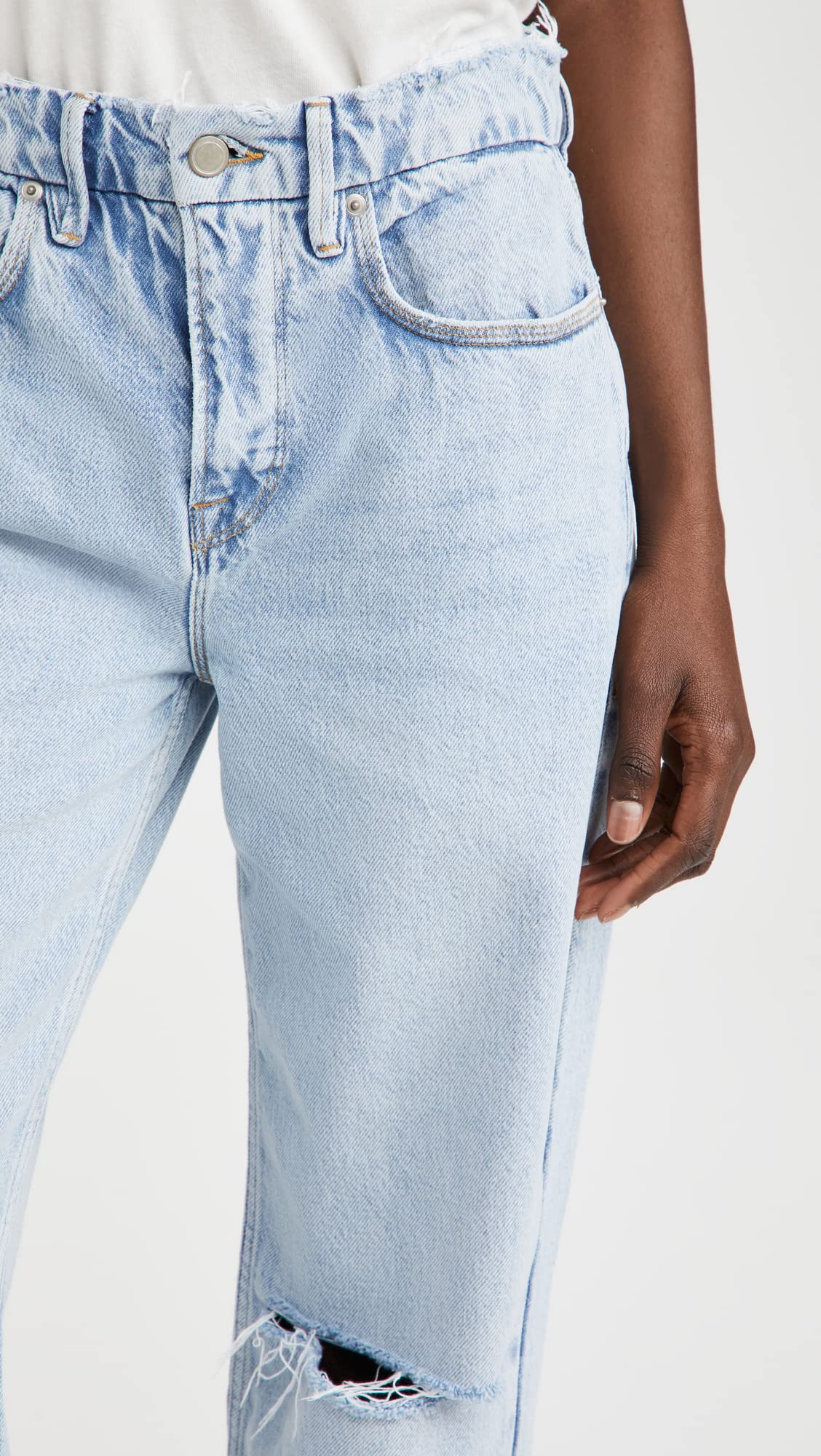 Good American Women's Good 90's High Waist Straight Leg Jeans - Vintage Denim for Casual Wear, Date Night & Everyday Outfits