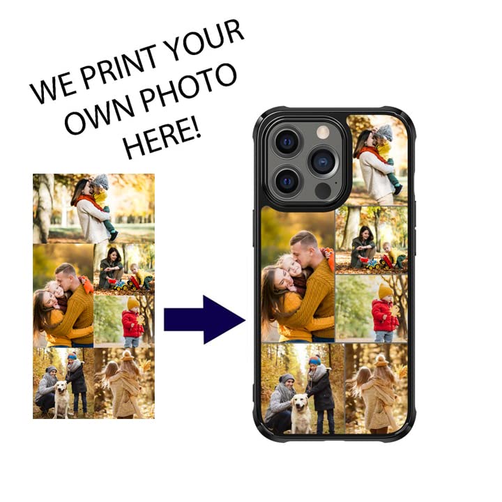 Custom College Photo Phone Case for iPhone 11/12/13 Pro/Pro Max/X/XR/XS Max - Personalized Shockproof Collage Case for Friends & Mom - Birthday & Christmas Gift Idea - Perfect for School, Travel & Everyday Protection