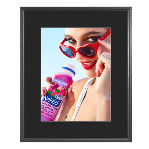 12x18 Designer Beveled Slide-In Picture Frames with 4 Wide Matboard - Premium Poster Frames for Wall Art, Home Decor & Office Display