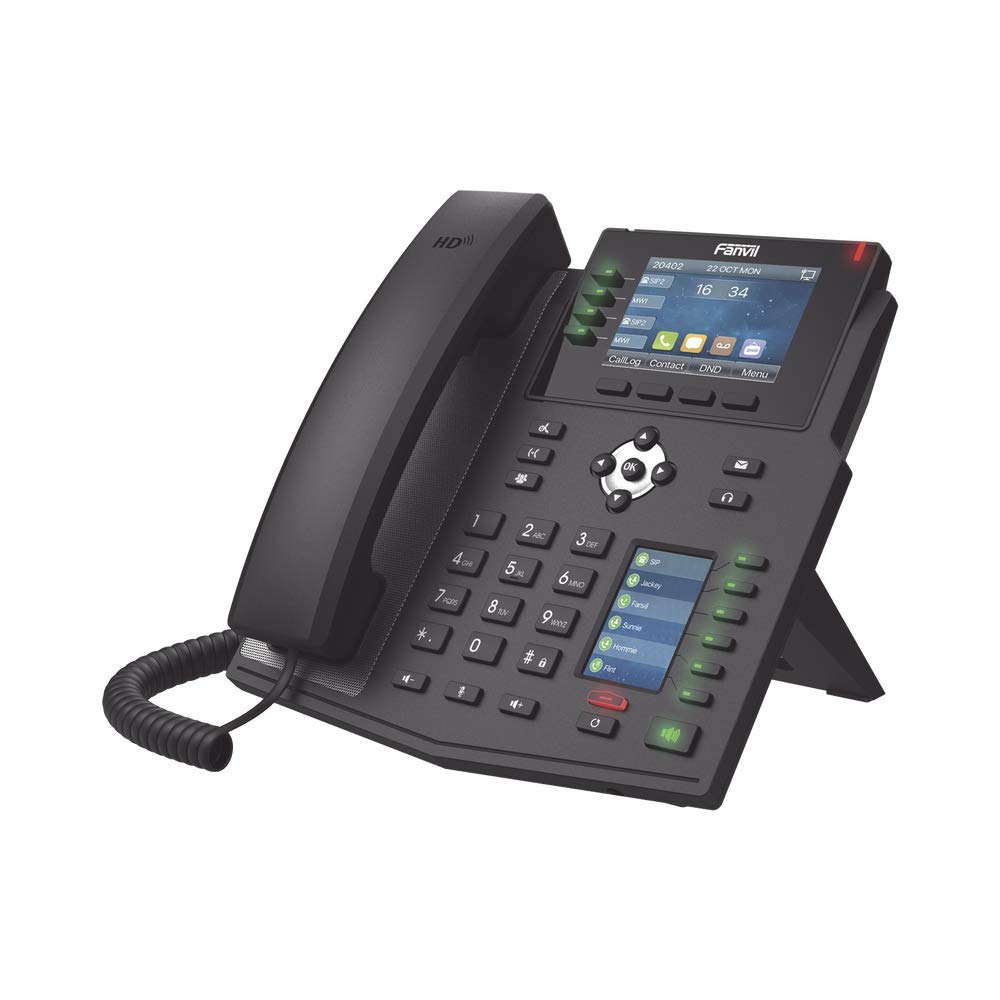 Fanvil X5U IP Phone with Color Display, Gigabit Ethernet & HD Speaker - Ideal for Office, Call Center & Business VoIP Communication