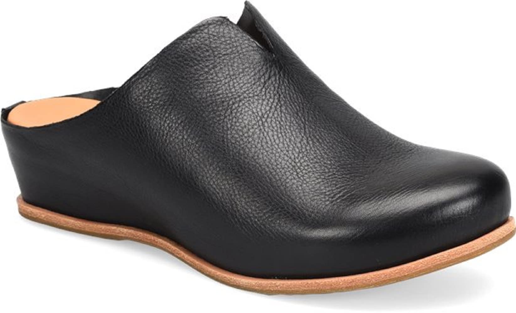 KORK-EASE Women's Slip-On Leather Clog Flats with Comfort Cushioned Footbed - Stylish & Comfortable Shoes for Casual Wear, Work, and Everyday Outfits