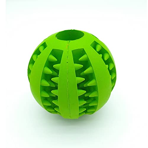 Interactive Dog Chew Toys for Puppies - TPR Ball with Suction Cup & Elastic Ropes - Teeth Cleaning Chew Toy for Small & Medium Dogs (5cm, Green) - Perfect for Indoor Play, Dental Care & Boredom Relief