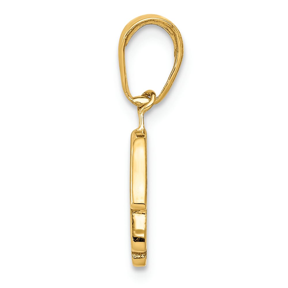 14K Yellow Gold Solid Hamsa Charm Pendant - Small Hand of Fatima Jewelry for Necklace - Spiritual Protection Amulet for Women & Men - Perfect for Everyday Wear, Gifts & Blessings