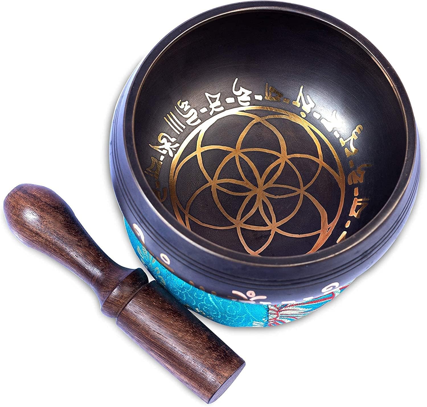Authentic Handcrafted Tibetan Singing Bowl Set - Premium Brass Healing Sound Bowl for Meditation, Yoga & Relaxation | Himalayan Bazaar Master Grade | Perfect for Stress Relief, Mindfulness Practice & Spiritual Healing