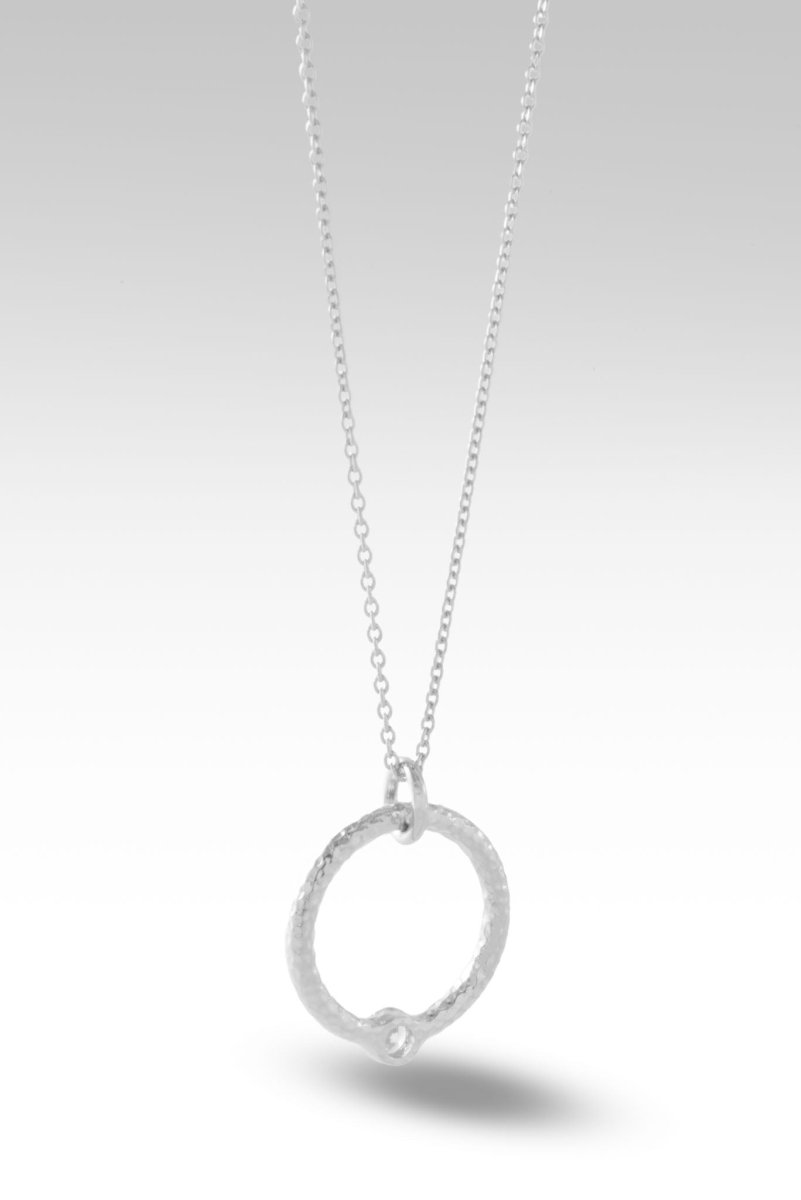 Faith Inspired White Zircon Circle Necklace - Elegant Religious Jewelry for Women - Perfect for Church, Weddings & Daily Wear