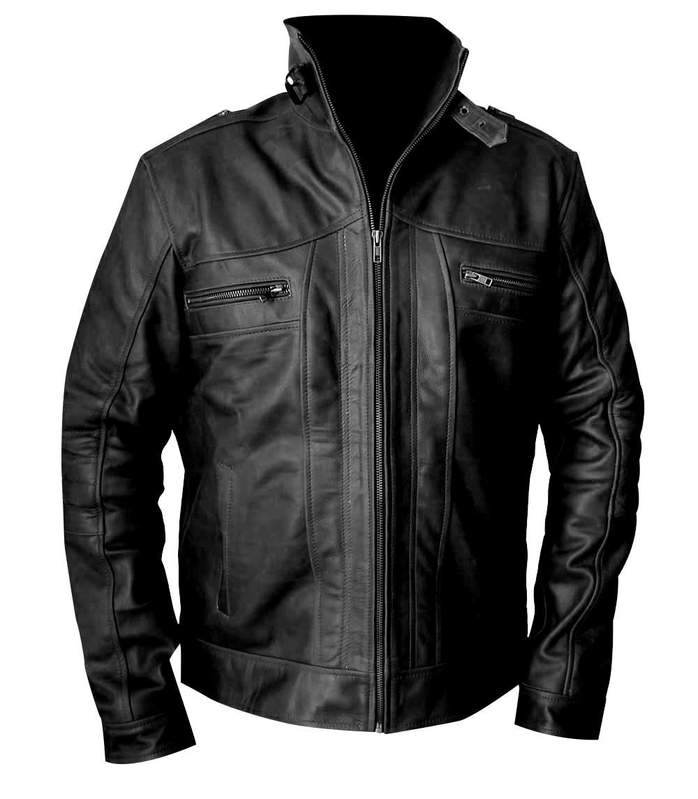 Dead Rising Watchtower Chase Carter Cosplay Motorcycle Biker Jacket - Faux Leather Men's Outerwear for Halloween, Cosplay & Costume Parties