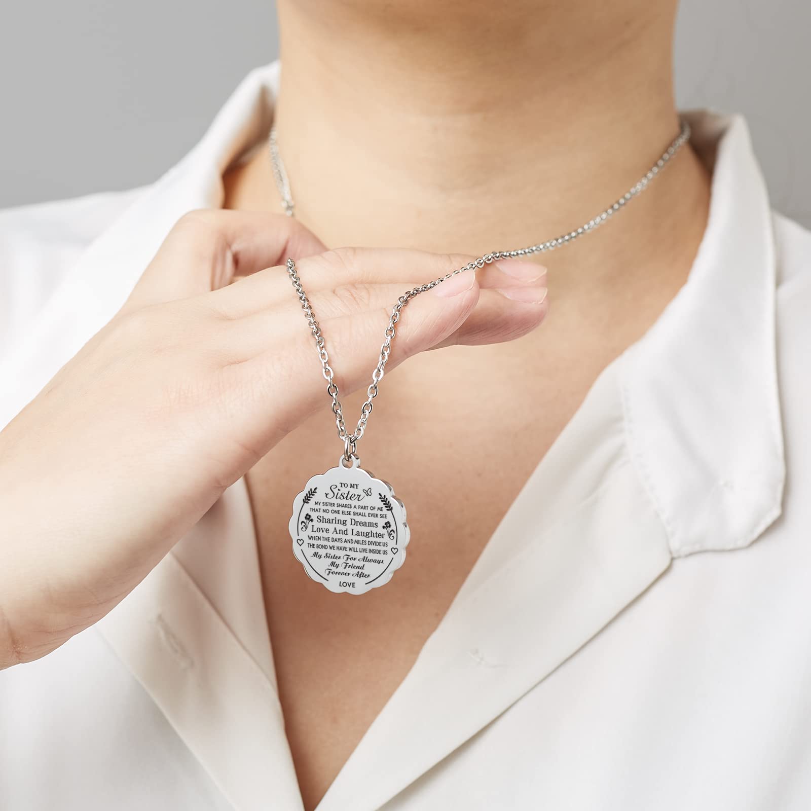 HOFOYA Sunflower Pendant Necklace - Inspirational Gift for Daughter, Sister, Granddaughter | Birthday, Mother's Day, Valentine's Gift | Elegant Jewelry for Family & Friendship | Perfect for Special Occasions & Everyday Wear